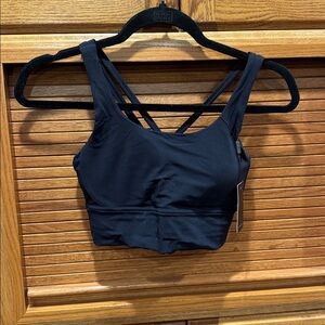 Black Strappy Sports Bra